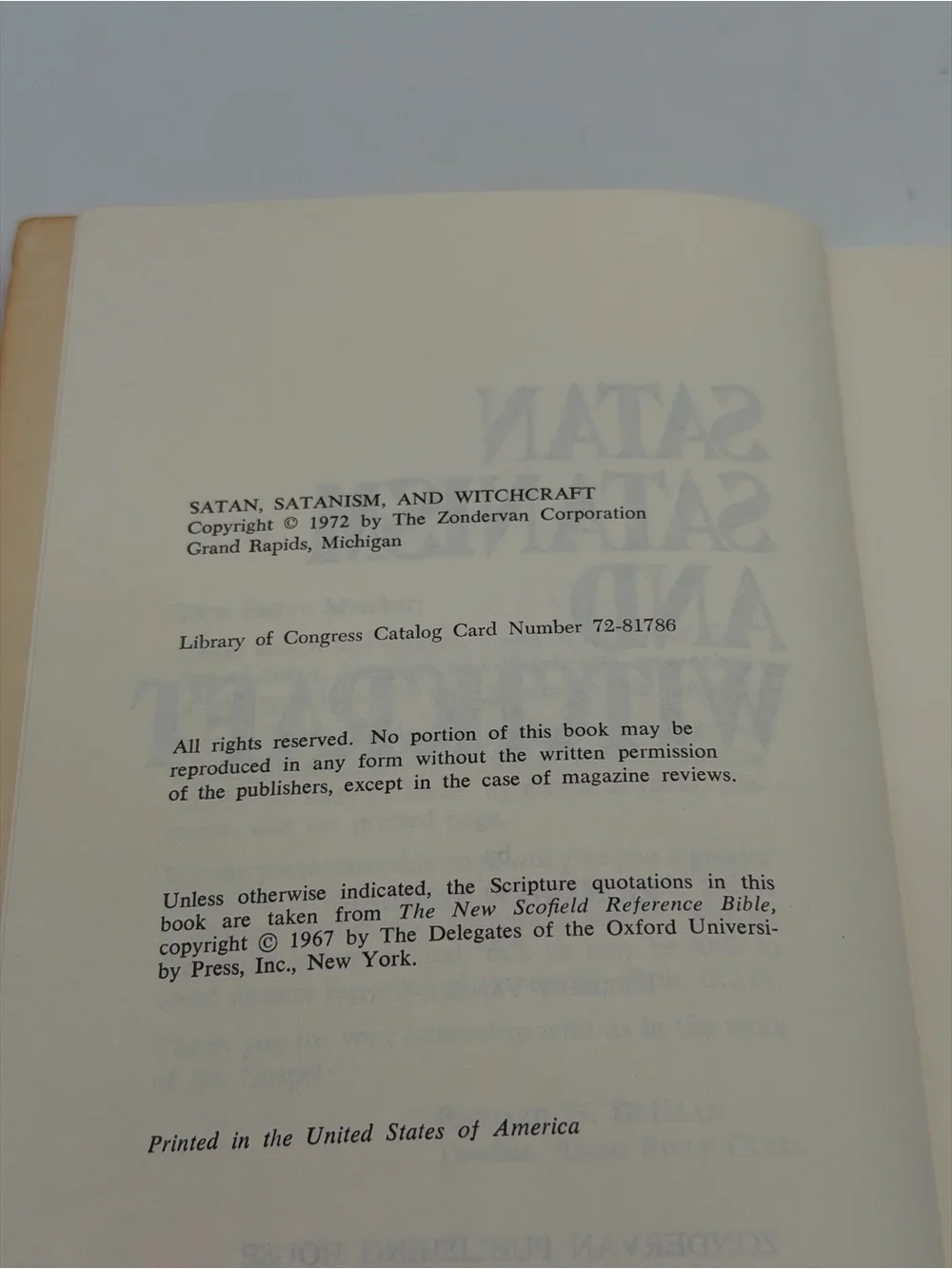 Satan Satanism and Witchcraft by Richard W. DeHaan (1972, Paperback Book)